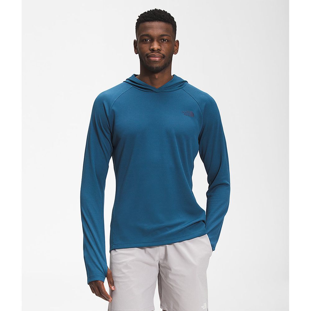 The North Face Hoodie Mens Australia - The North Face Wander Sun Blue Flashdry (RUV-074813)